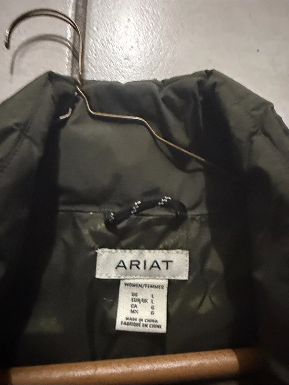 Ariat Short-Sleeve Quilted Puffer Jacket - Olive